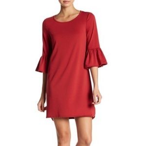 2/$20 Max Studio Bell Sleeve Solid Dress